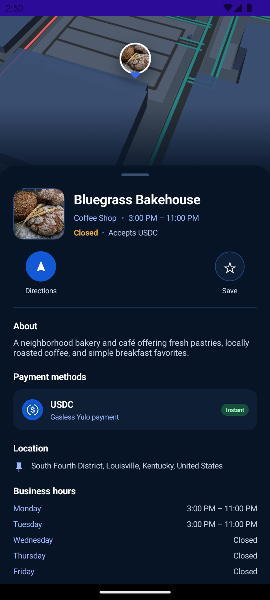 A business profile in Yulo Explorer